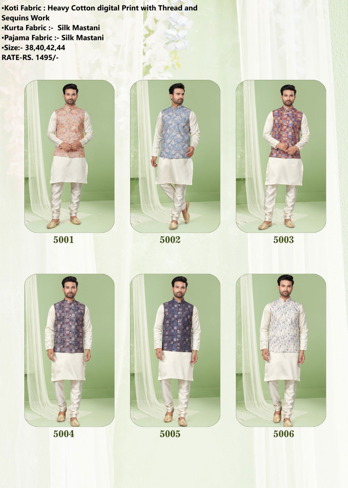 Outluk Wedding Collection Vol 5 Mens Wear Modi Jacket Kurta Pajama Catalog